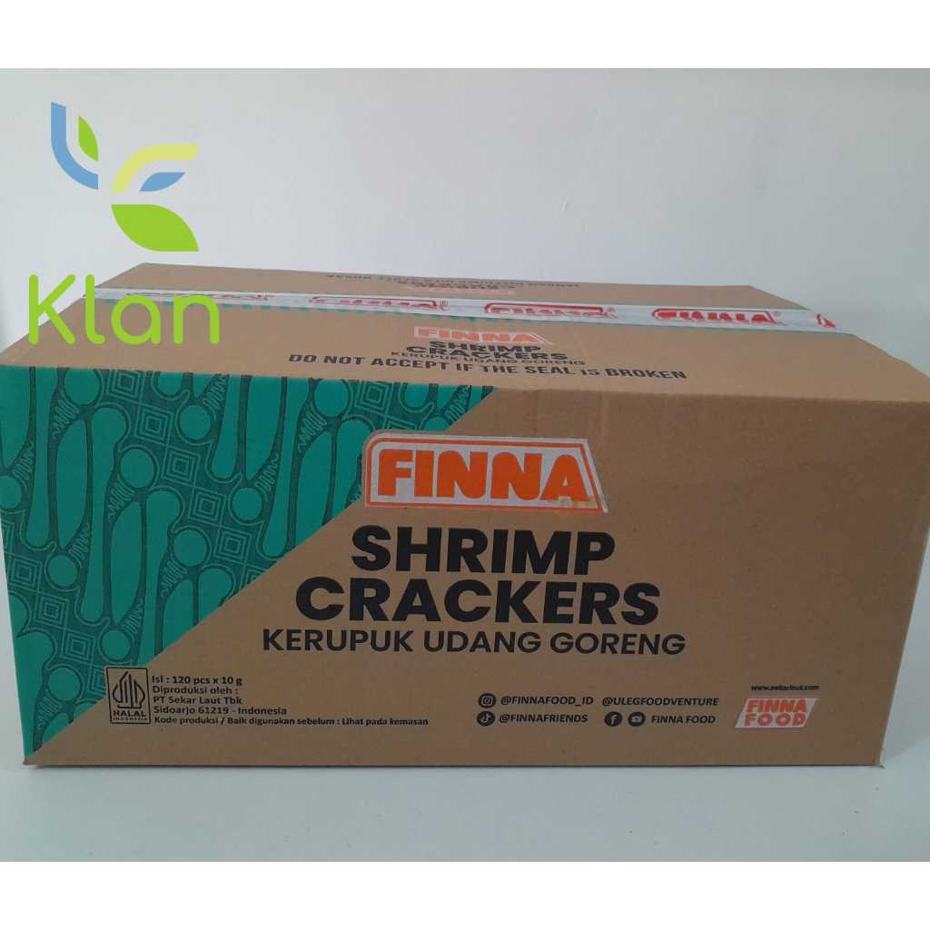 

FINNA KRUPUK UDANG GORENG 10 GR (1 KARTON ISI 120 PCS )/ KERUPUK UDANG LANGSUNG MAKAN / KRUPUK SIAP MAKAN