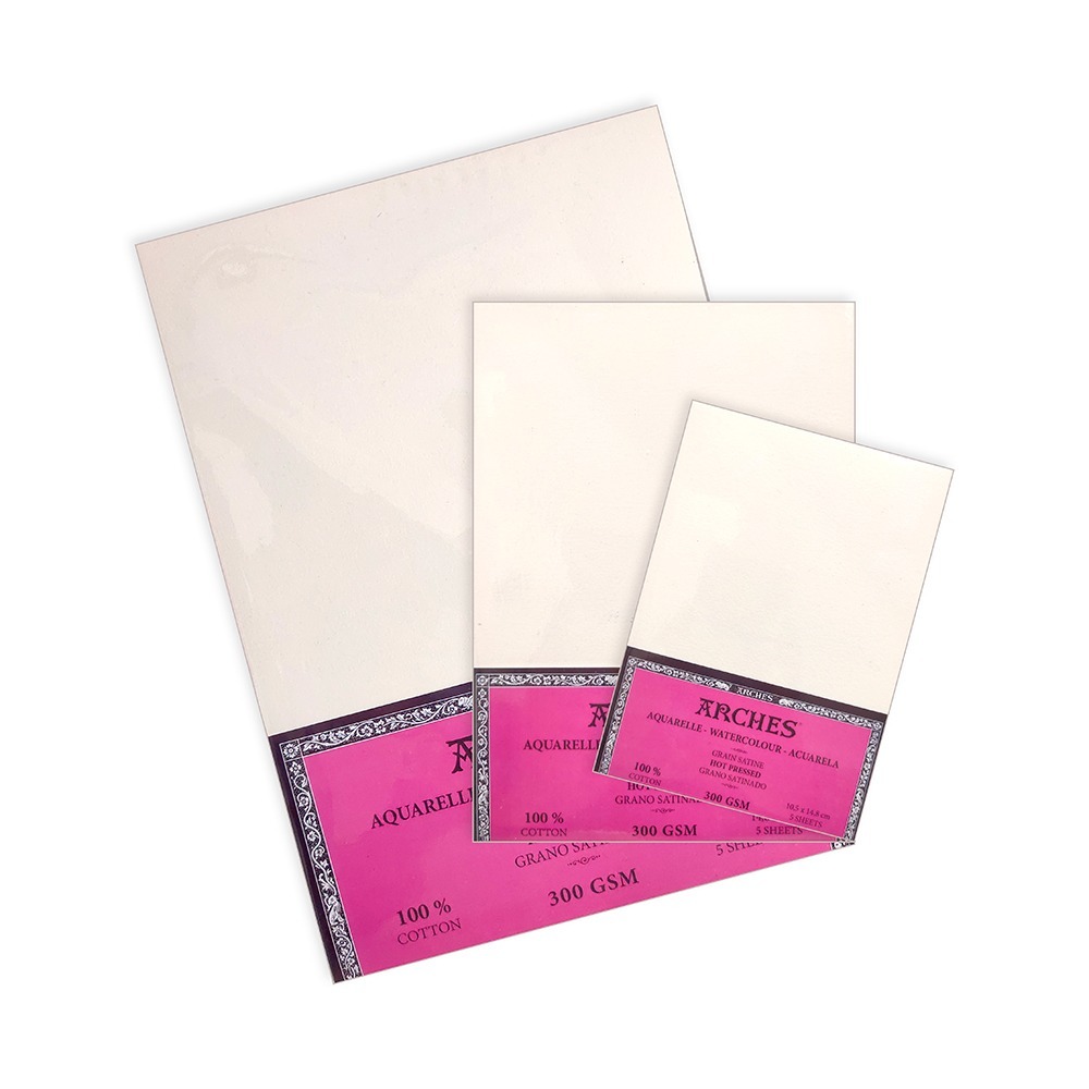 

Arches Aquarelle Hot Pressed 300G 5 Sheets