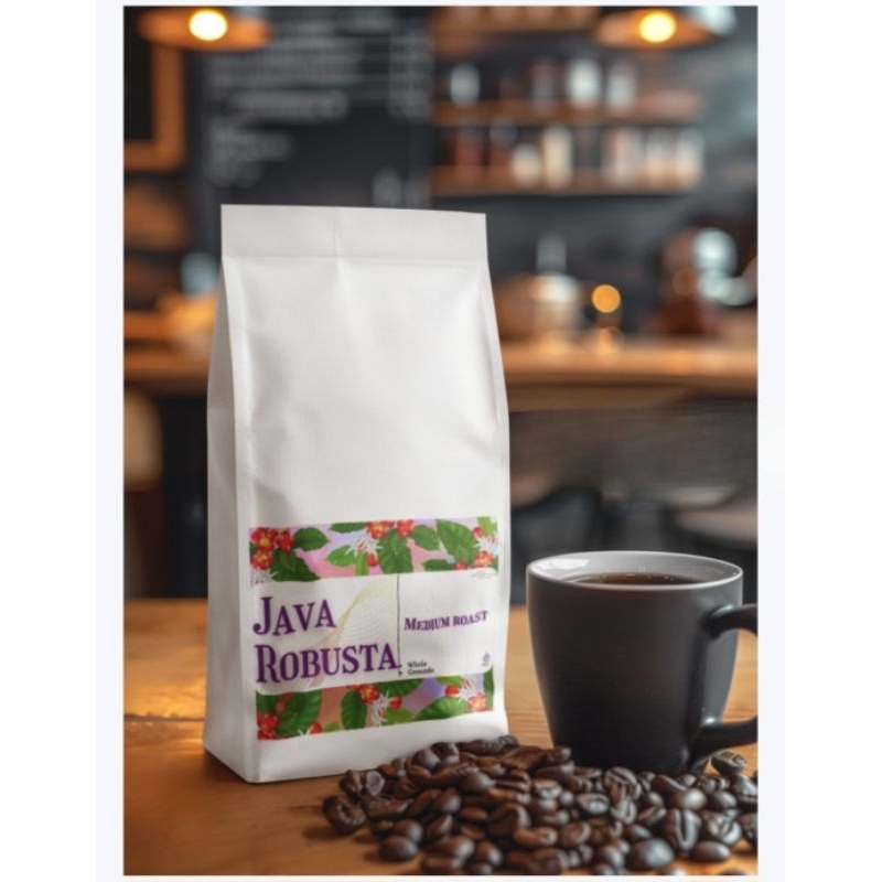 

KOPI JAVA ROBUSTA 100 GR /BIJI KOPI/KOPI BUBUK/ROASTED BEANS/COFFEE GROUND