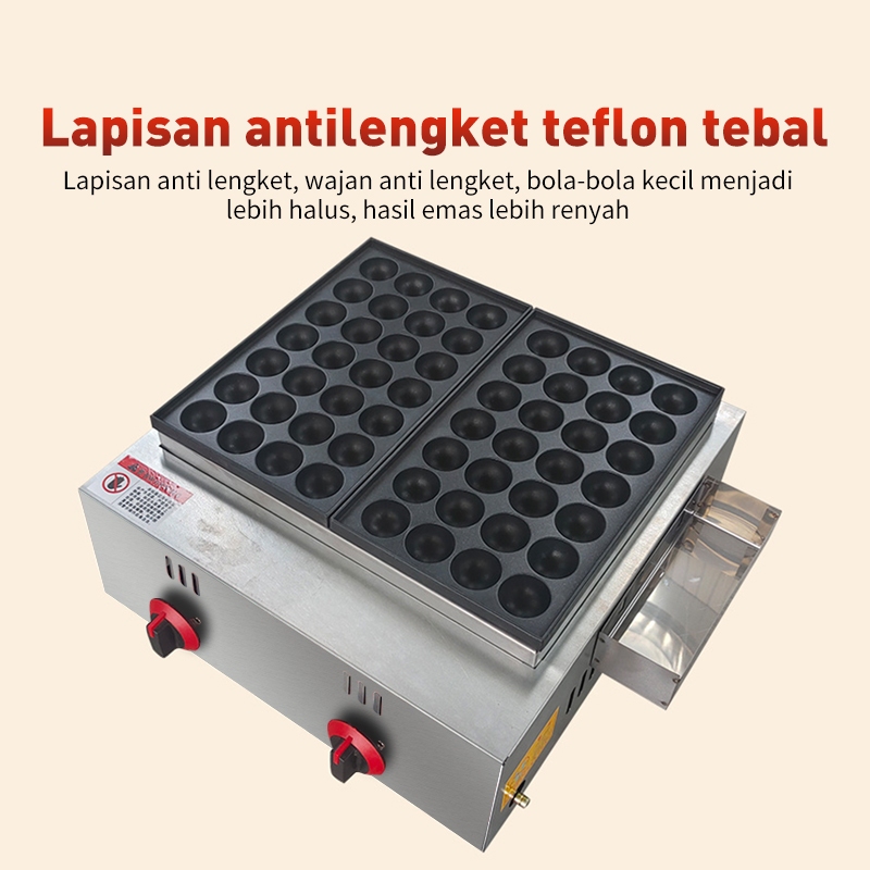 ❤️COD&Garansi❤️Kompor Takoyaki Gas 56 Lubang / Mesin takoyaki cetakan takoyaki anti lengket / Mesin 