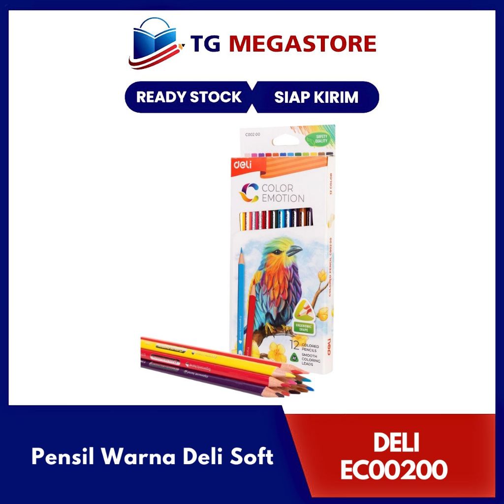 

Pensil Warna Deli Soft - EC00200 - 12 warna