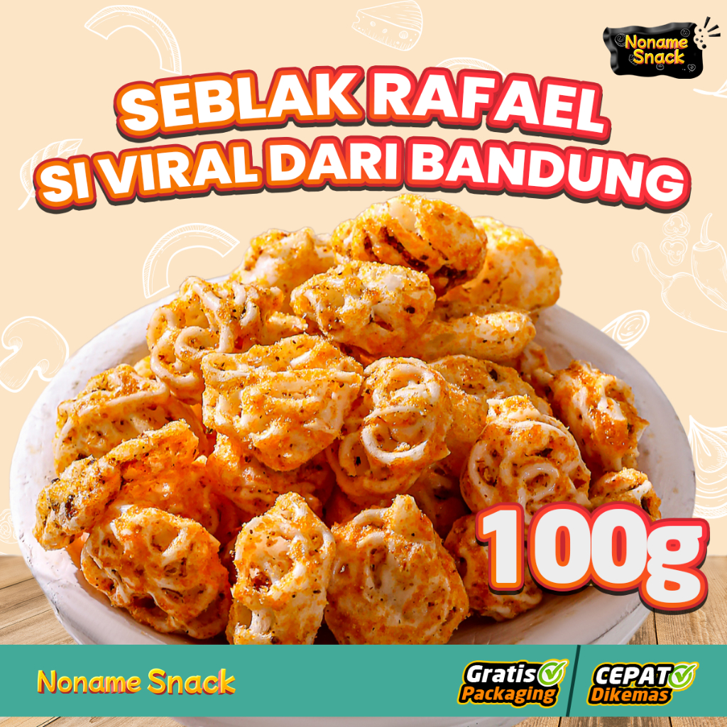 

Noname Snack Kerupuk Seblak Mawar Putih Rafael Pedas Nampol 100gr