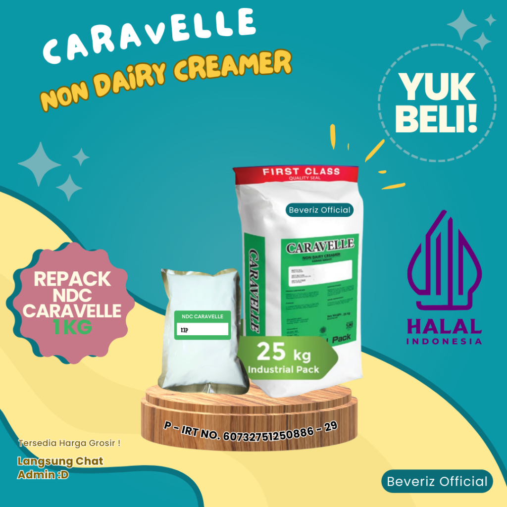 

BEVERIZ Caravelle Non Dairy Creamer | Bubuk Krimer Premium 1 Kg {BISA COD} {TERSEDIA HARGA GROSIR}