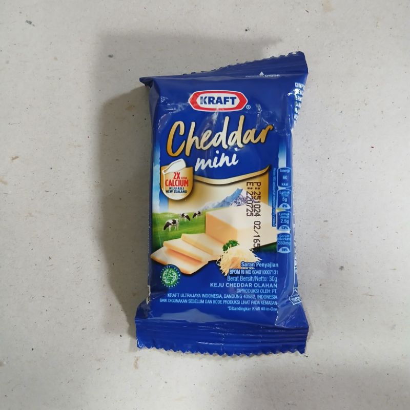 

Keju Kraft Cheddar Mini 30 Gram