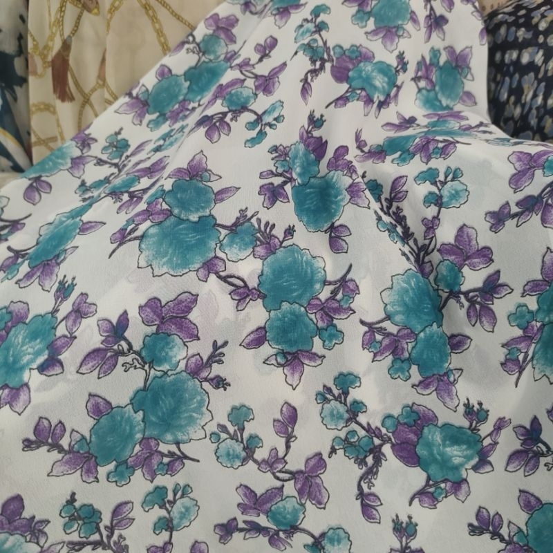Kain ceruty motif - bahan ceruty premium - bahan babydoll premium - kain ceruty babydoll motif - bah