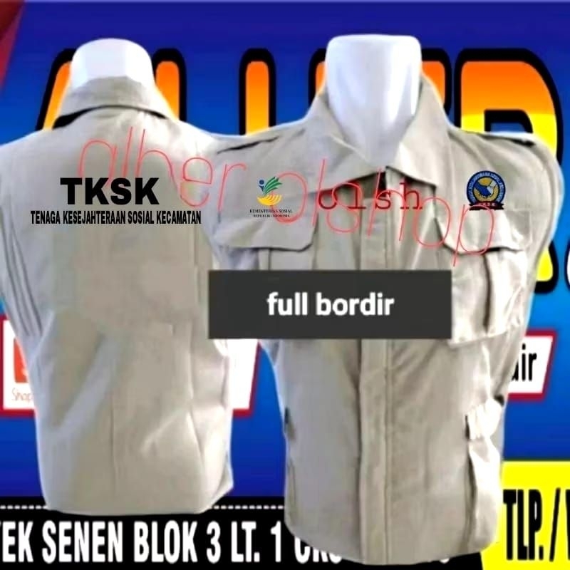 terbaru rompi TKSK rompi kerja TKSK rompi bordir TKSK rompi seragam TKSK rompi vest TKSK rompi kemen