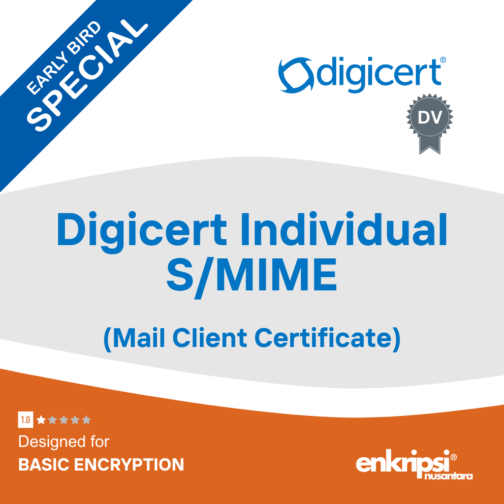 Digicert S/MIME Class 1 (DV) enkripsi untuk mail client