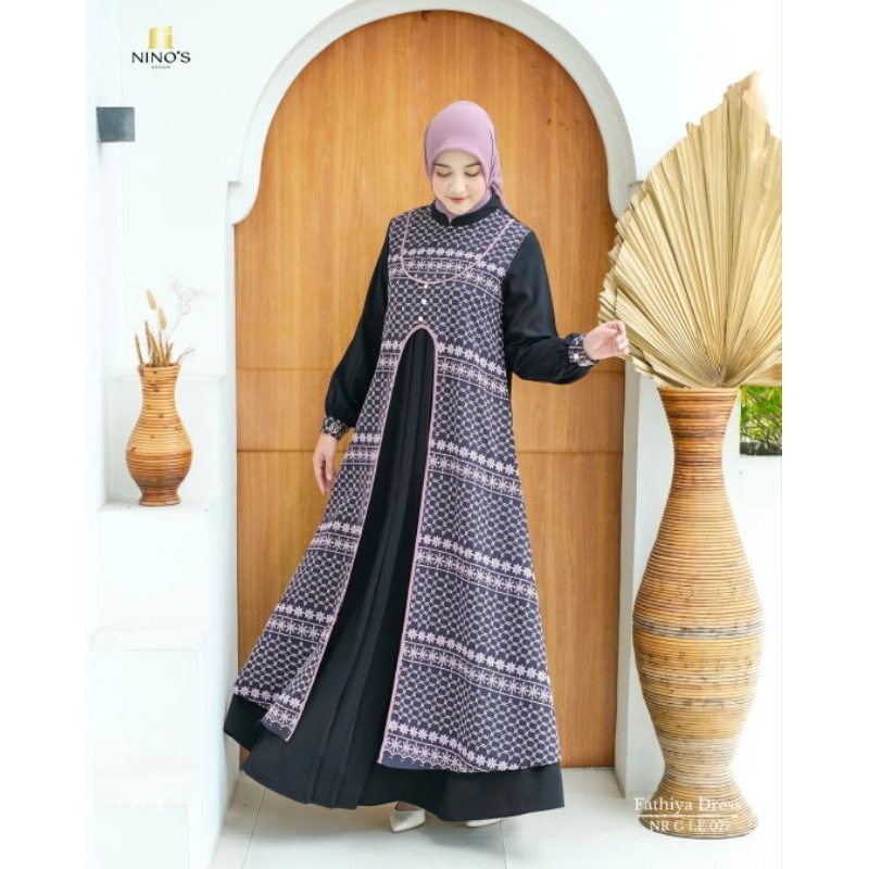 Fathia Dress Gamis Lebaran Mewah 5 Warna