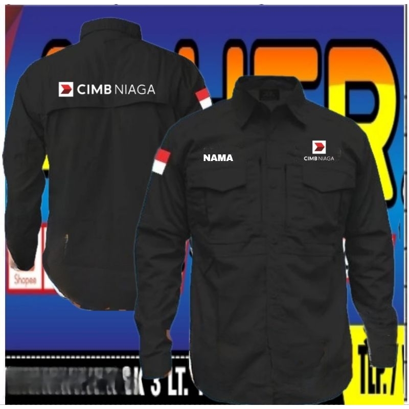 kemeja tactical CIMB niaga baju tactical CIMB niaga kemeja CIMB niaga baju CIMB niaga seragam CIMB n