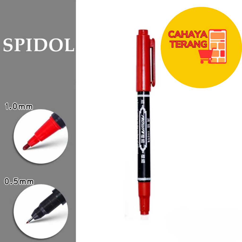 

CT PULPEN SPIDOL 2 IN 1 PENA MARKER DUA FUNGSI DUAL TIP/SPIDOL PERMANEN PERMANENT MARKER