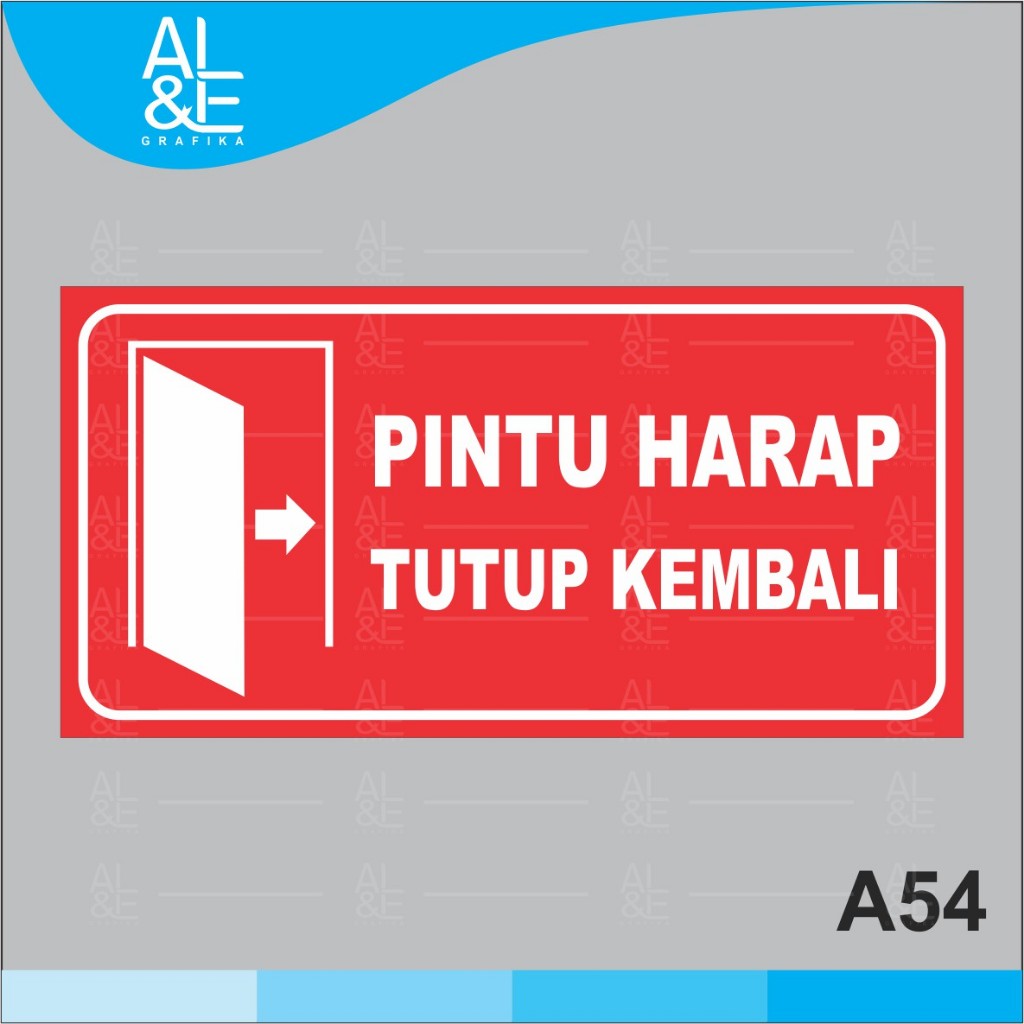 

A54 - Acrylic Sign, Stiker Akrilik Pintu Harap Tutup Kembali, Premium dan Tahan Air, dan Bisa Custom