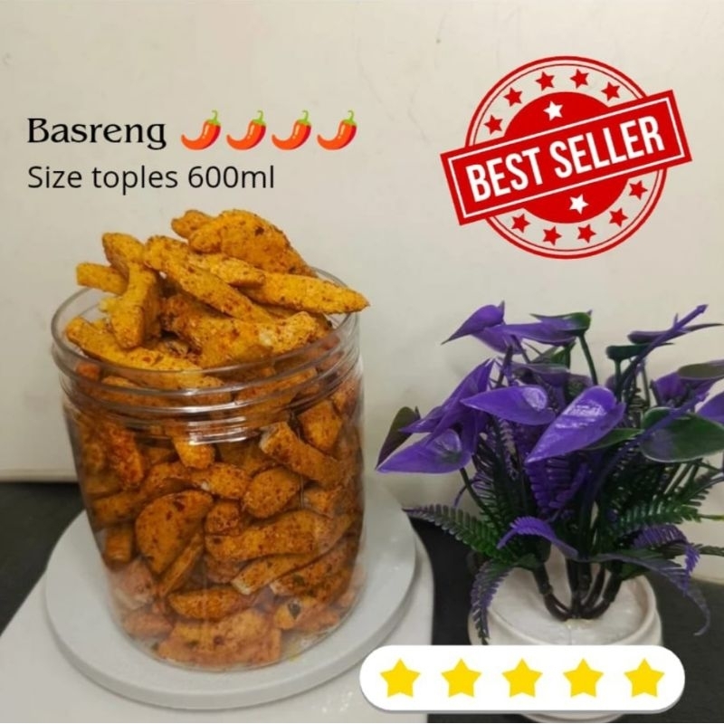 

Basreng Extra Pedas Bikin Nagih Kemasan Toples 600ML