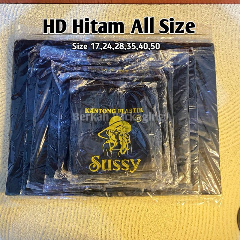 Kantong Plastik HD hitam All ukuran | Kantong Plastik Kresek