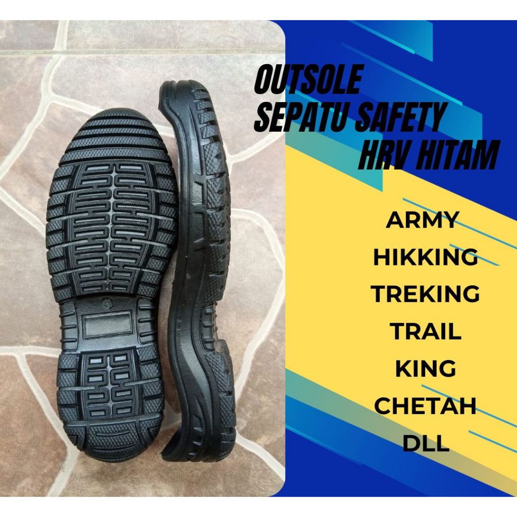 anugerahoutsole alas sepatu safety laki laki sol sepatu Hiking treking cheetah boots dll