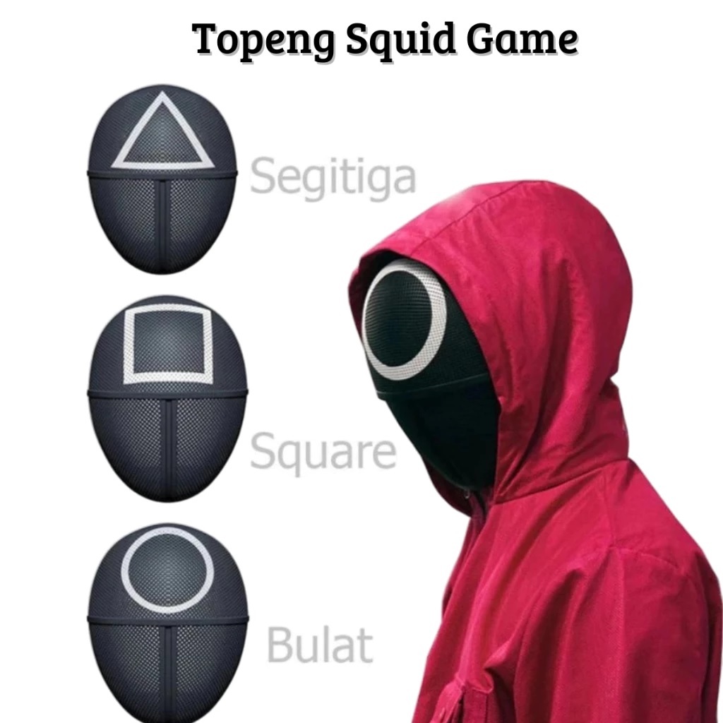 Topeng Squid Game Dewasa dan Anak Anak Murah Premium Mainan Topeng Squid Game Mask