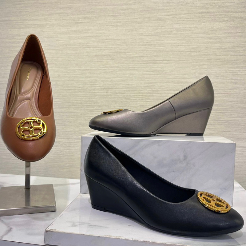 sepatu shoes Urban&Co Essentials Wedges carnel sale