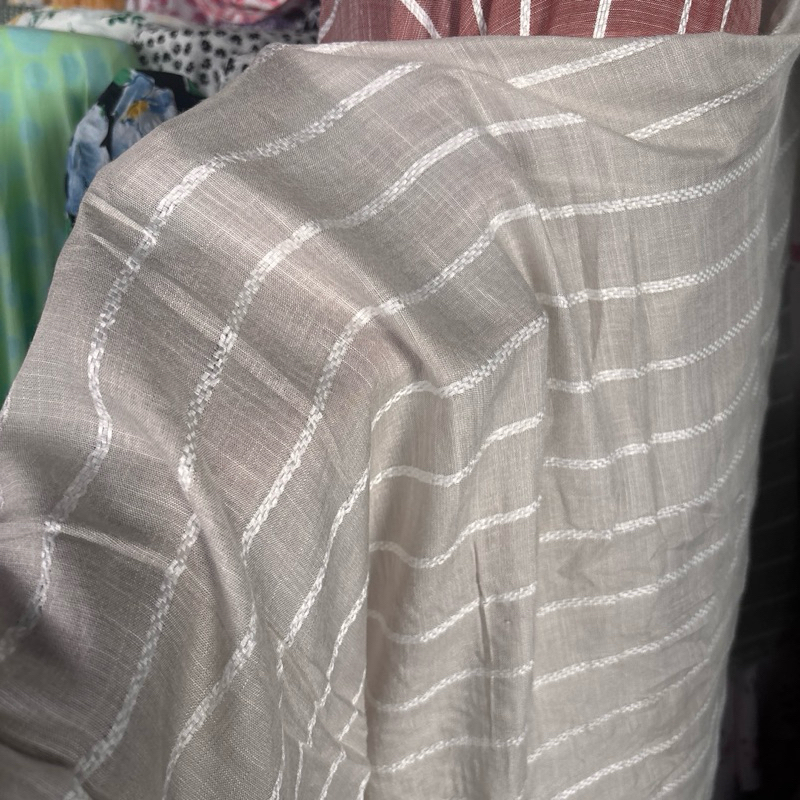 kain Silky Motif Premium - kain motif salur - kain motif garis - kain bahan katun silky premium - ka