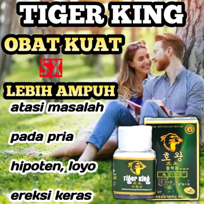Obat Kuat Tiger King Original Suplemen Herbal China Stamina Pria Kuat Tahan Lama Asli