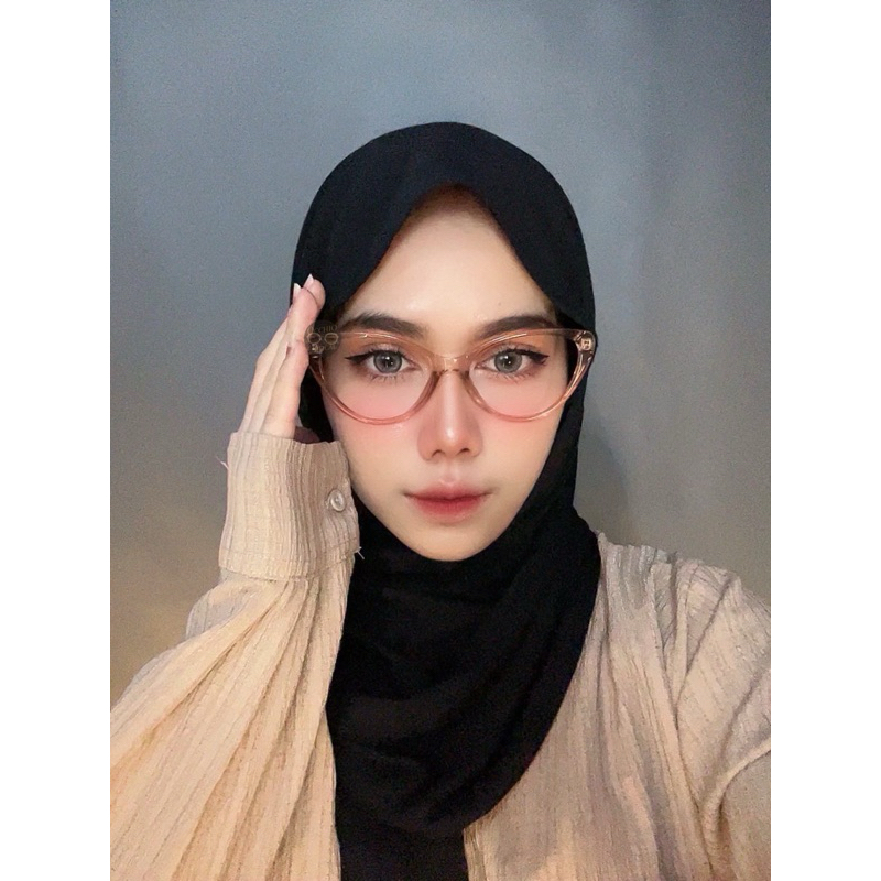 Kacamata Photochromic Minus Cat Eye Wanita | Kacamata Cat Eye Kekinian Minus/Normal | Frame Cat Eye 
