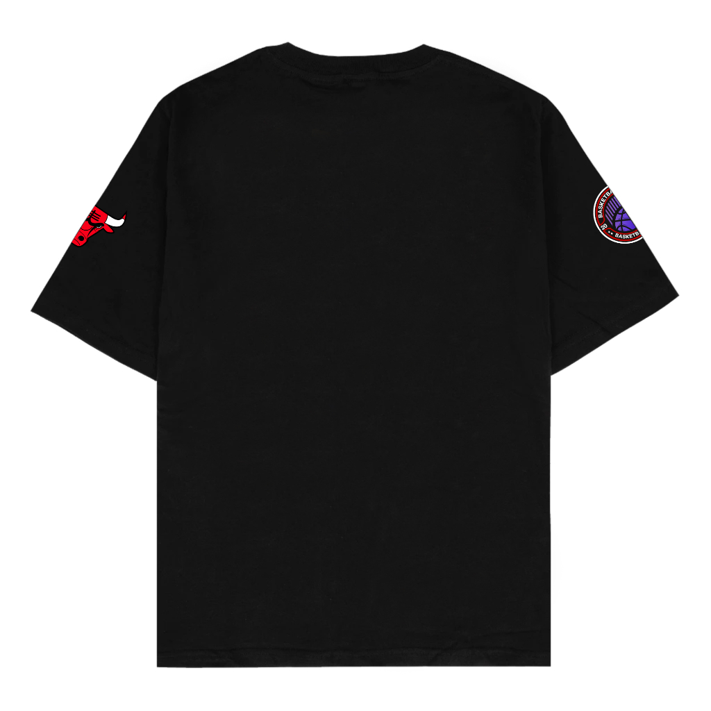 terbaru zavision.ltd kaos pria kaos basket chichago bulls reflective rainbow hitam unisex cotton