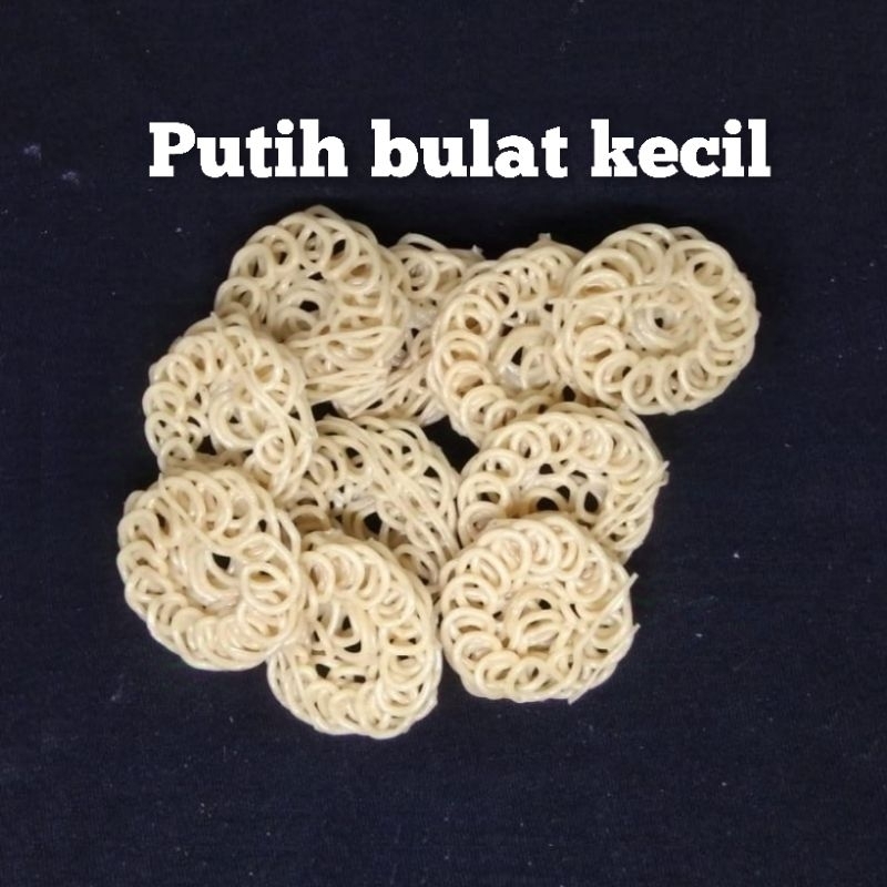 

kerupuk Rantai putih bulat kecil mentah 1kg / krecek kerupuk bandung/opak