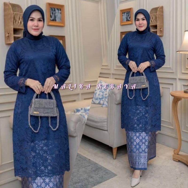 Set Kebaya Tunik Brokat / Kebaya Modern / Baju Kondangan / Kebaya Pesta / Setelan Kebaya Rok Songket