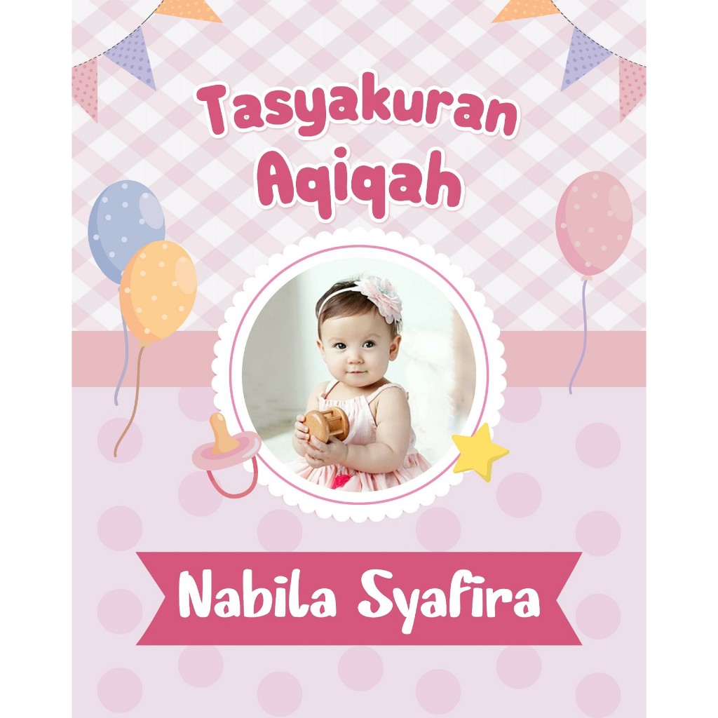 UNDANGAN AQIQAH / UNDANGAN TASYAKURAN AQIQAH / UNDANGAN DIGITAL TASMIYAH AQIQAH 3