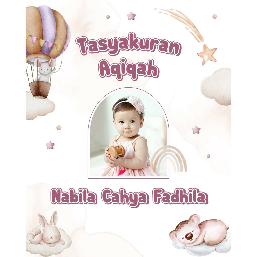 UNDANGAN AQIQAH / UNDANGAN TASYAKURAN AQIQAH / UNDANGAN DIGITAL TASMIYAH AQIQAH 6