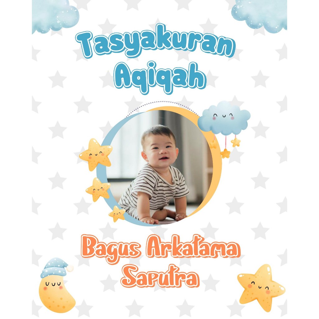 UNDANGAN AQIQAH / UNDANGAN TASYAKURAN AQIQAH / UNDANGAN DIGITAL TASMIYAH AQIQAH 10