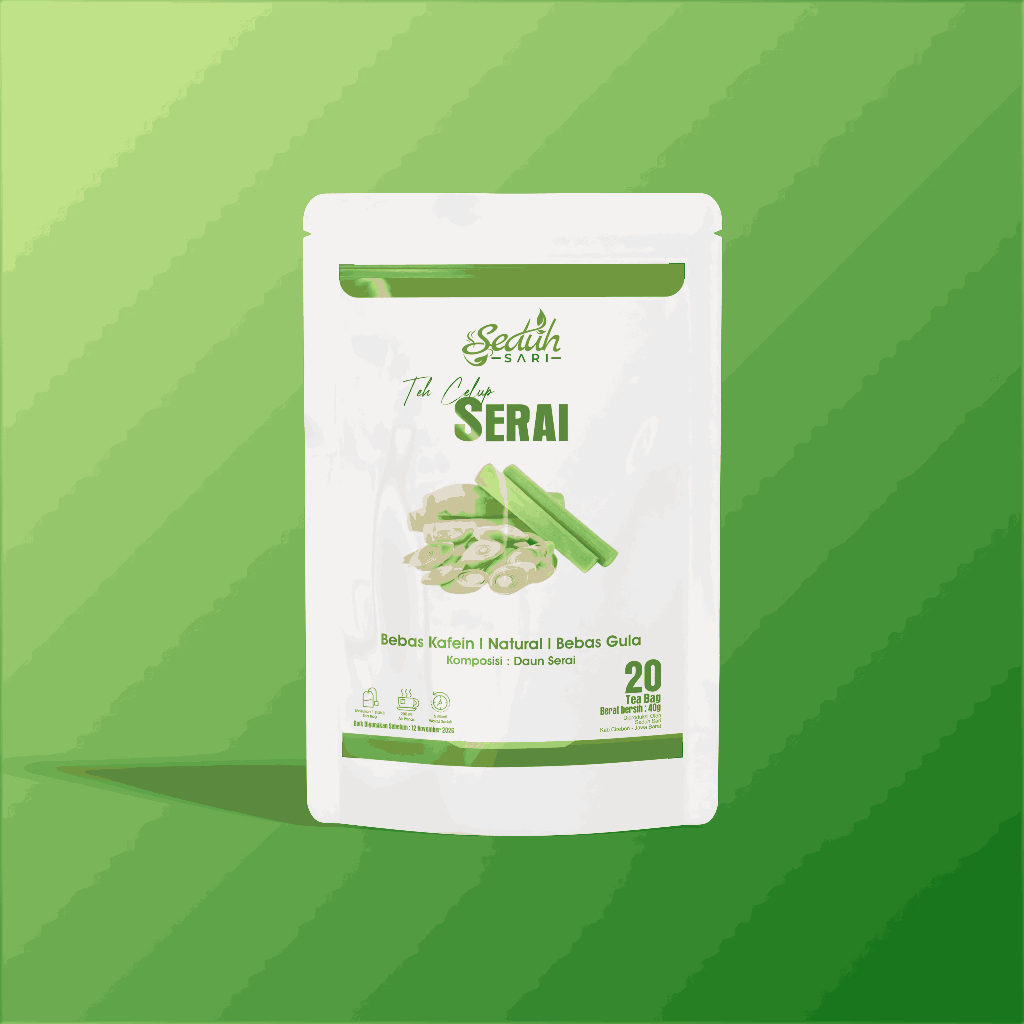 

Seduh Sari | Teh Serai / Daun Serai | Lemongrass Tea Isi 20 Tea Bag