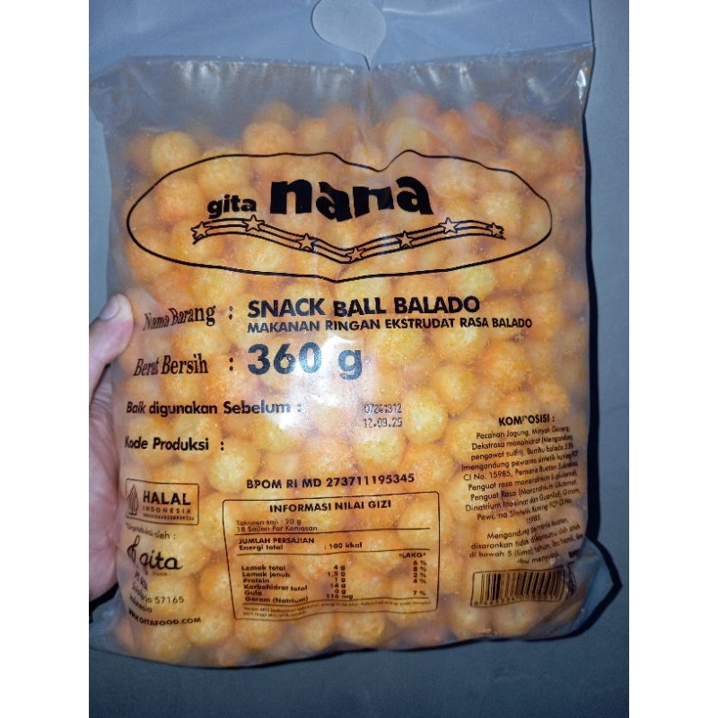 

Snack Camilan Nana Ball Balado 360gr Harga Grosir Murah