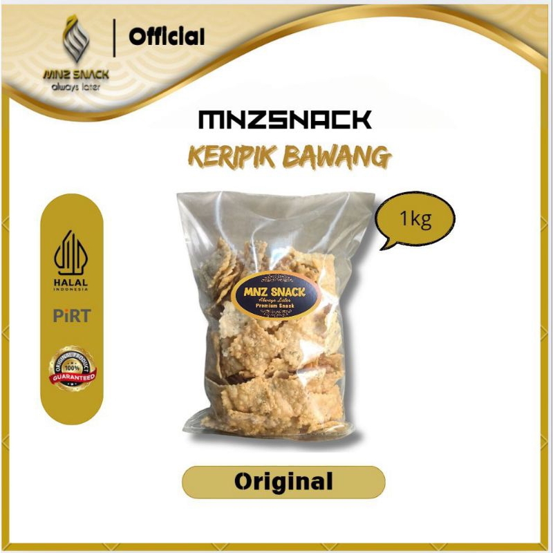 

MNZSNACK Keripik Bawang Kue Bawang Keripik Pangsit 1kg Snack /Cemilan Makanan Ringan