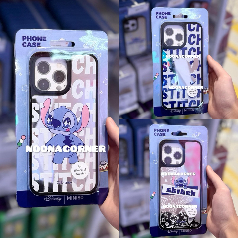 Miniso x Disney ‼️ Hard Case iPhone 15 Pro & 15 Pro Max Mirror Surface Disney Lilo & STITCH Collecti