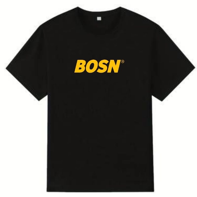 BOSN T-shirt Motif Logo Kuning / Kaos Cowok