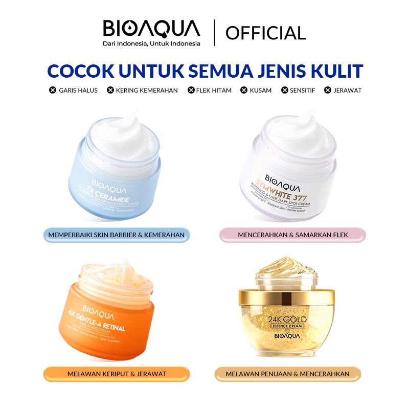 BIOAQUA Cosmetics Moisturizer / Night Cream / Day Cream With Niacinamide 5% Symwhite 377 Whitening C