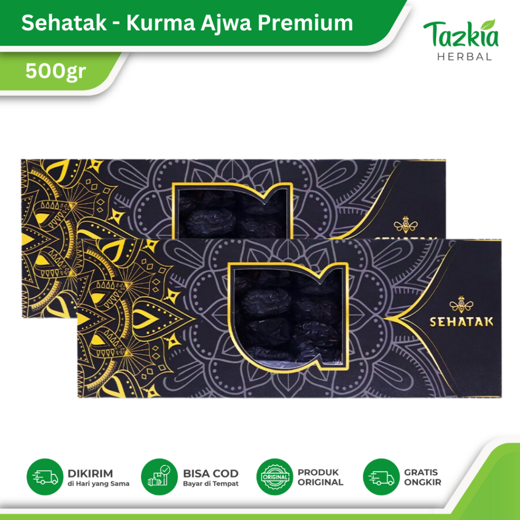 

Kurma Ajwa Premium Sehatak 500gr Kurma Ajwa Sehatak