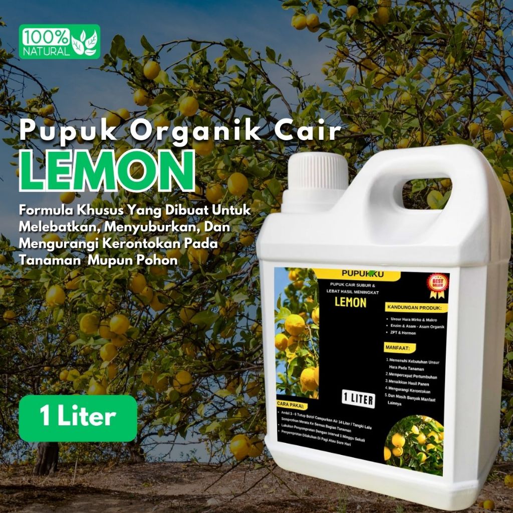 Pupukku Lemon Pupuk Tanaman Jeruk Lemon Booster Pelebat Buah Lemon Pupuk Penyubur Pohon Jeruk Limo