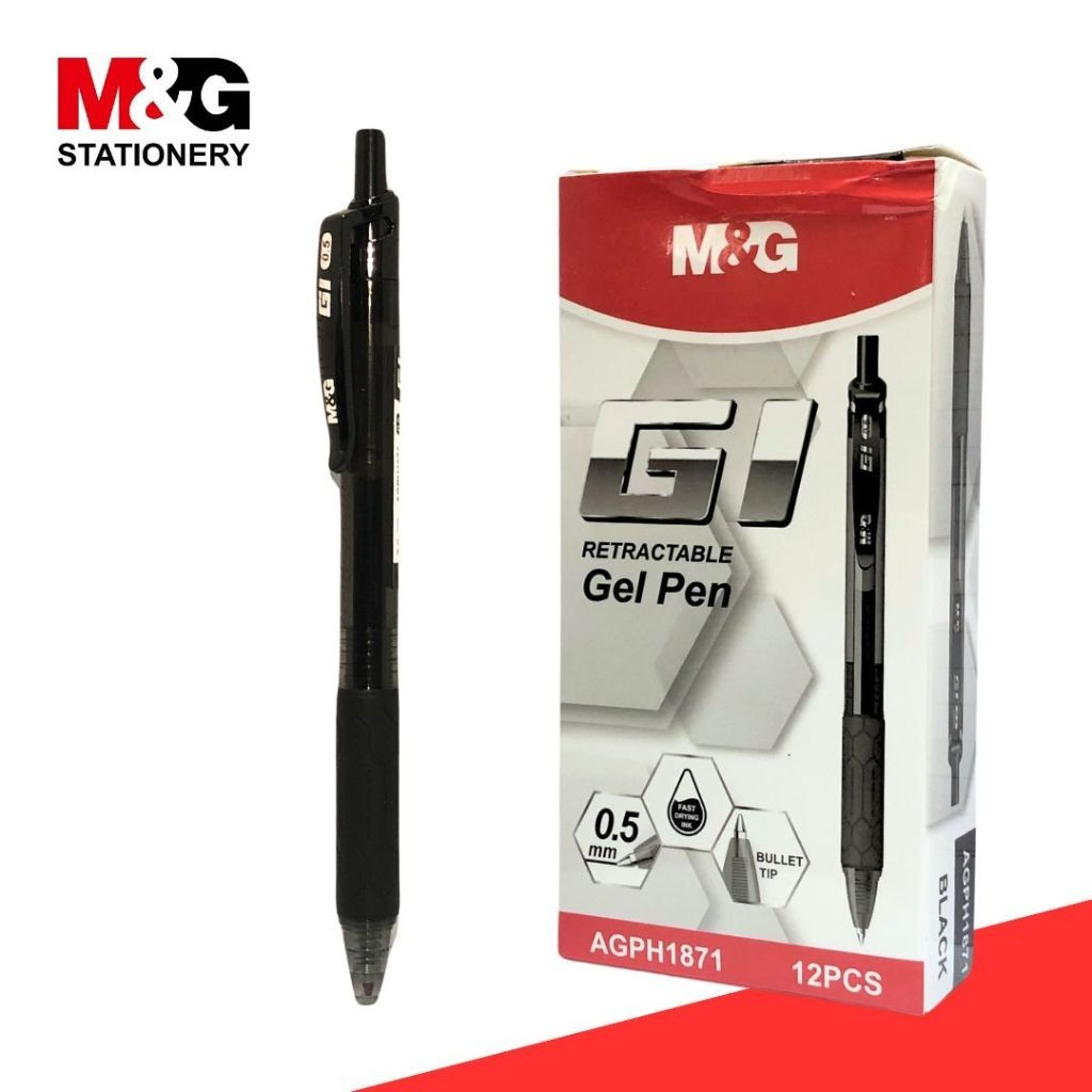 

(1PAK 12PCS)M&G BALLPOINT GEL PEN AGPH1871 BLACK