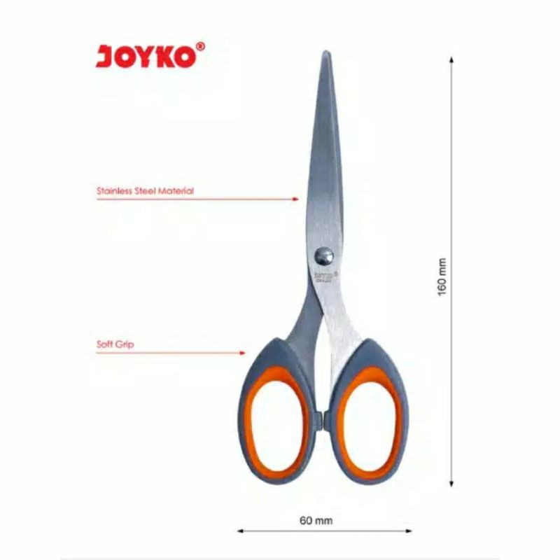 

Gunting sedang JOYKO 838 SOFT GRIP