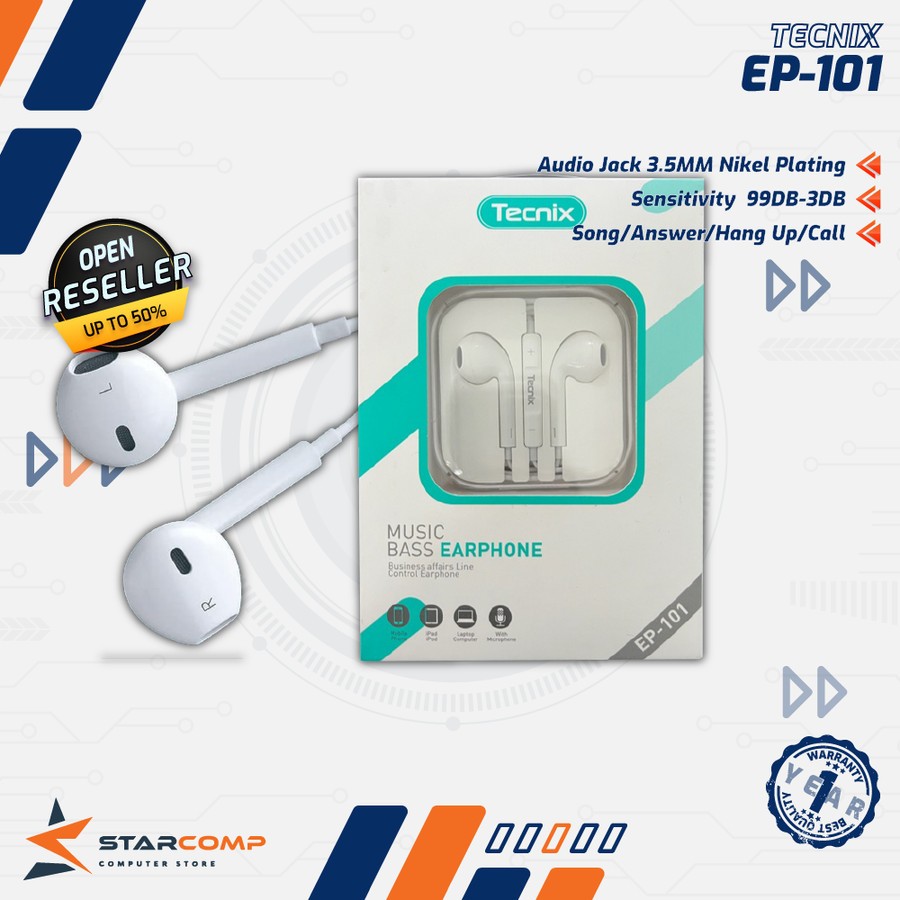 TECNIX Music Bass earphone EP-101 - Type-c