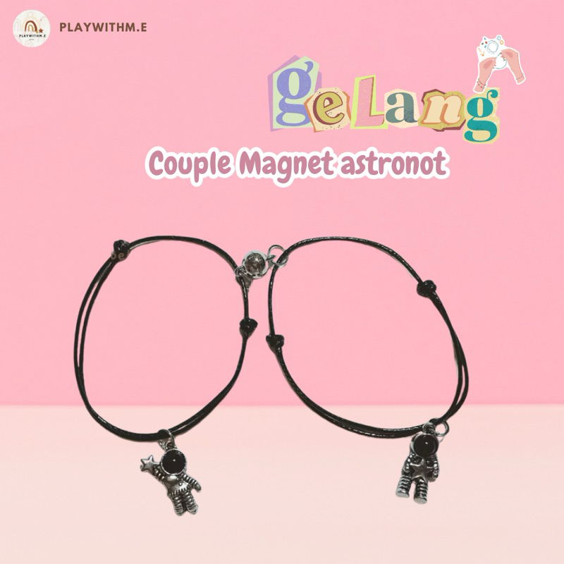 [ Astronot ] Gelang couple Magnet / Gelang kapel tali Magnet Mahnet