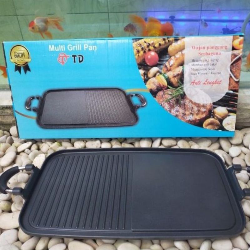 Grill Pan TD Alat pemanggang anti lengket / Multi Grill Pan TD