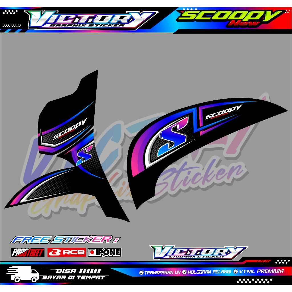 STRIPING VARIASI LIST HONDA SCOOPY NEW 2019 / STIKER VARIASI SCOOPY NEW 2019