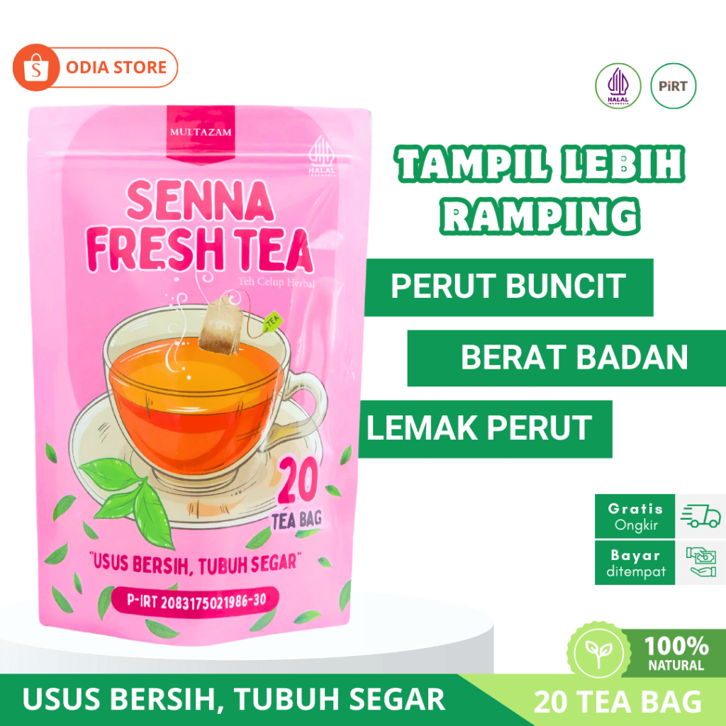 

Senna Fresh Tea 20 Tea Bag - Teh Herbal Detoksifikasi, Membersihkan Usus & Mengurangi Lemak Perut