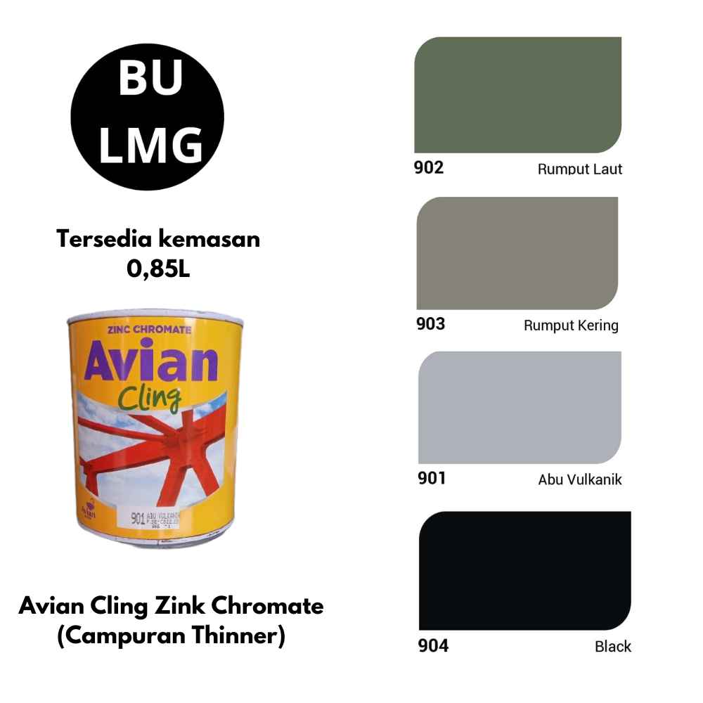 Avian Cling Zinc Chromate || Cat Premium Avian Brand [Avian Cling Zinc Chromate 0,8L]