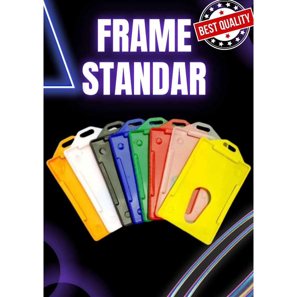 

frame casing tempat ID CARD holder plastik mika portrait standar