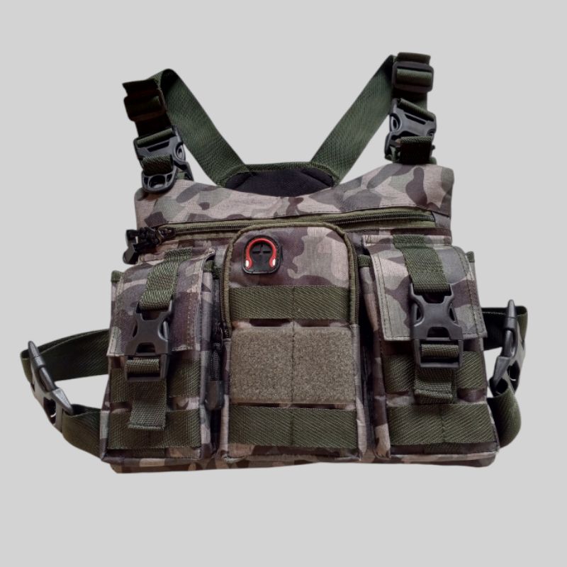 RB TAS DADA PRIA CHEST BAG TACTICAL LORENG ARMY TNI