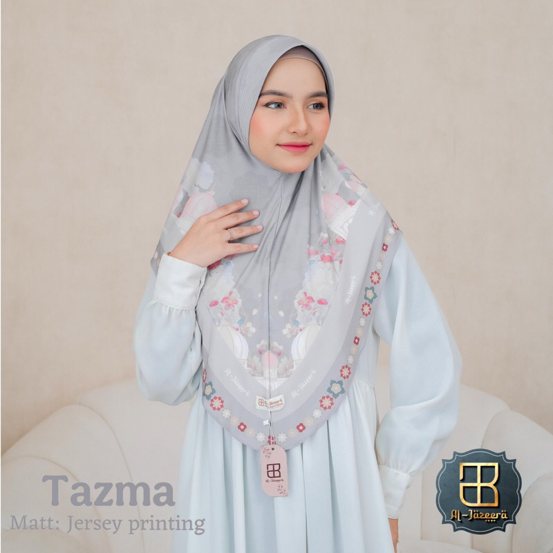 Hijab Bergo Motif Jilbab Instan Motif TAZMA Terbaru Jarsey Premium Kerudung Al JAZEERA hijab