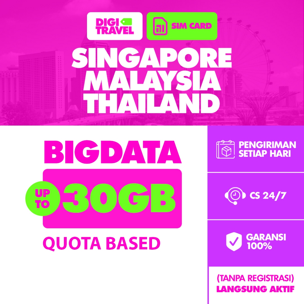 SIM Card Singapore Malaysia Thailand Kuota Besar | Simcard Singapore Malaysia Thailand | SIM Card Si