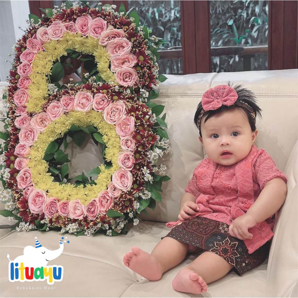 KEBAYA KUTUBARU SALE ANAK SETELAN KEBAYA ANAK PEREMPUAN LENGAN PENDEK ROK BATIK FREE JEPIT PITA